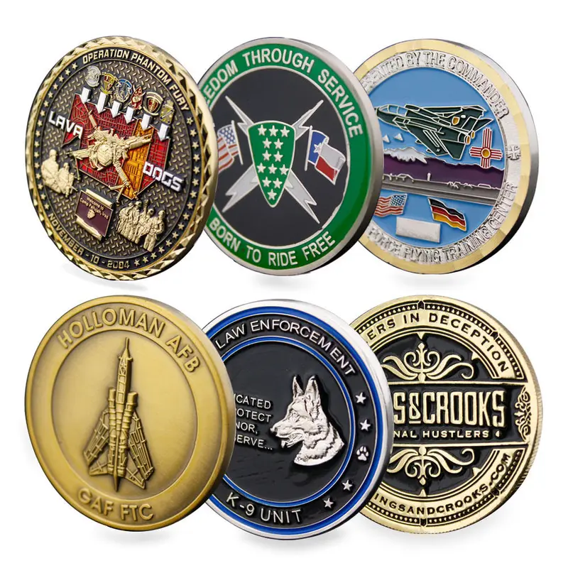 Custom Made 2D 3D Metal Enamel Metal Souvenir Coins Challenge Coins