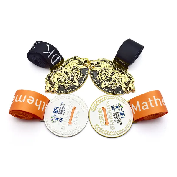 Customized Design Athletics Sports Soccer Winners Medals with Ribbons