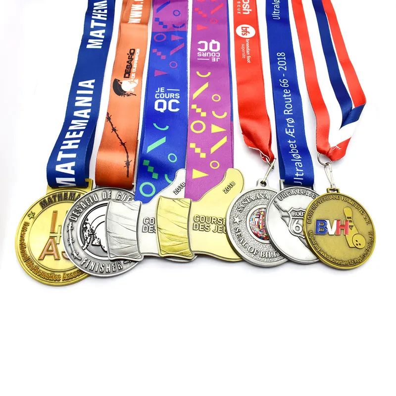 Customized Design Athletics Sports Soccer Winners Medals with Ribbons