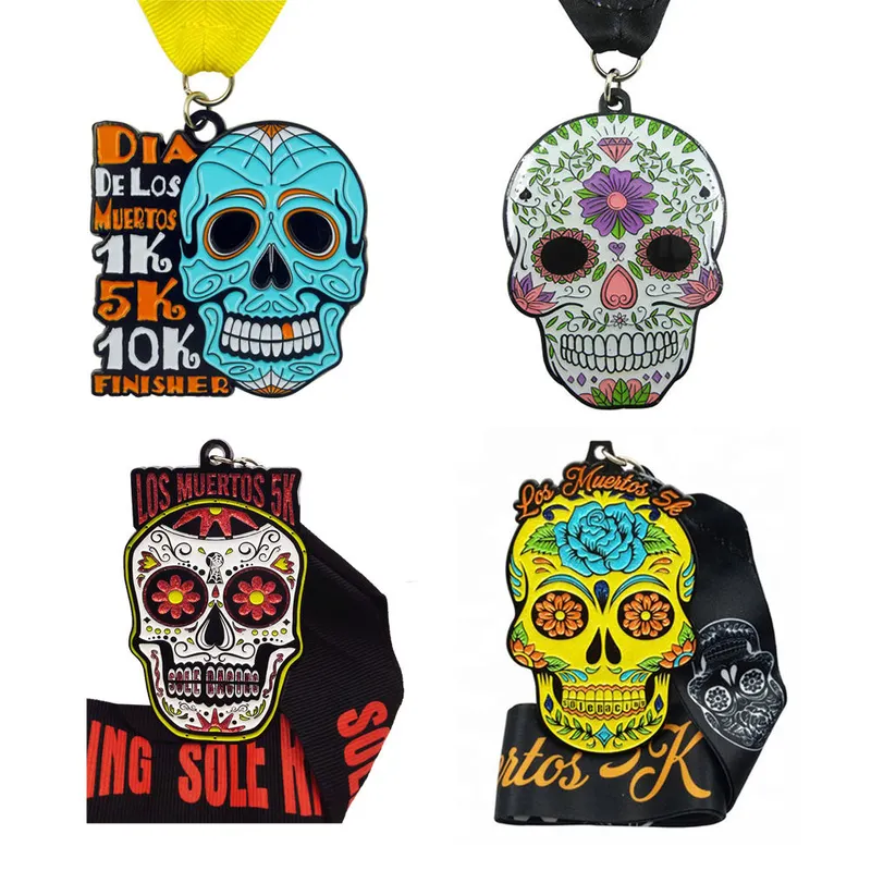New Running Sports Halloween Marathon Virtual Running Custom Medal