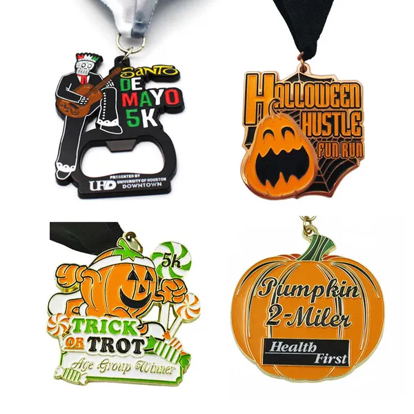 New Running Sports Halloween Marathon Virtual Running Custom Medal