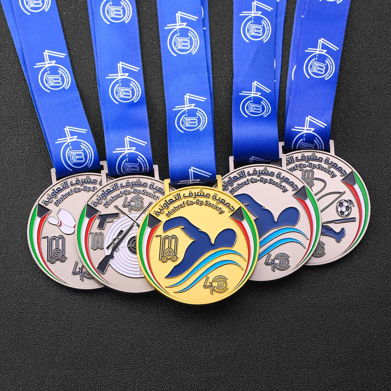 Customized 3D Zinc Alloy Swimming Award Medals