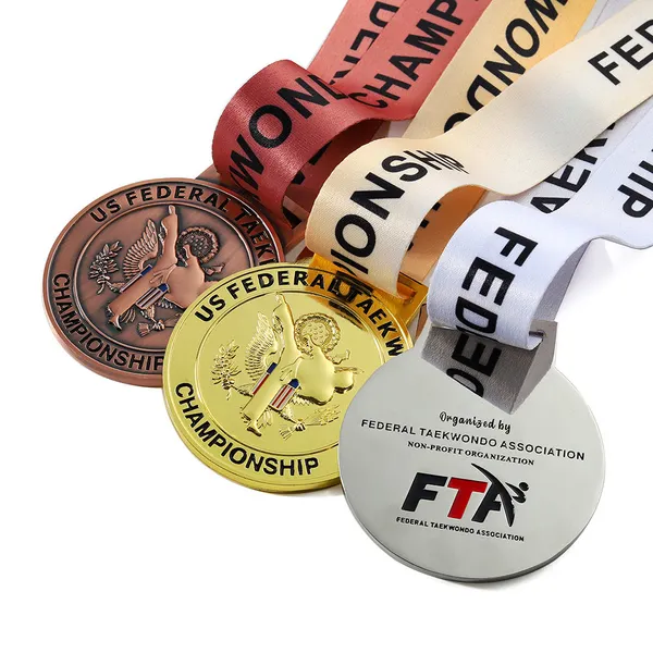 Custom Kung Fu Wkf Jiu Jitsu Judo Medals Taekwondo Karate 3D Medals