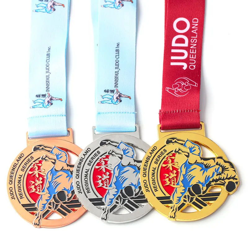 Custom Kung Fu Wkf Jiu Jitsu Judo Medals Taekwondo Karate 3D Medals