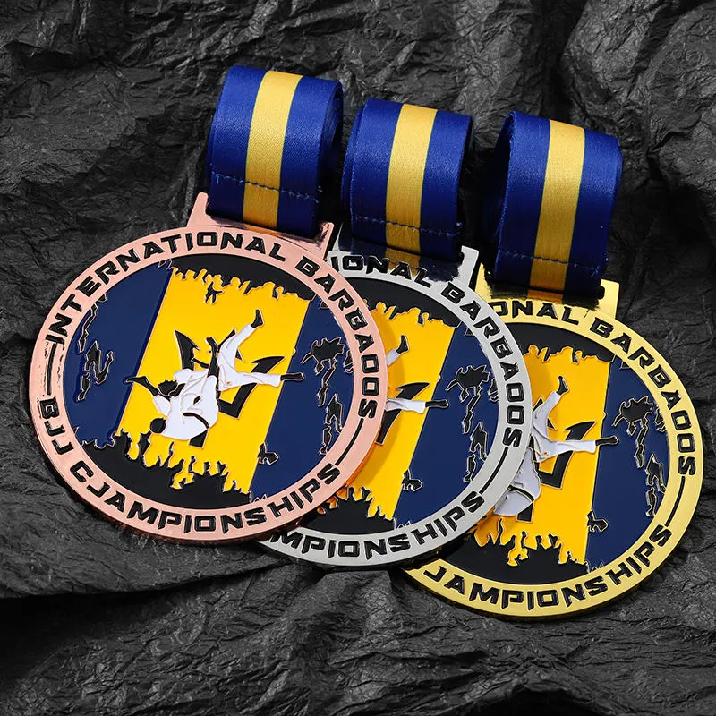 Custom Kung Fu Wkf Jiu Jitsu Judo Medals Taekwondo Karate 3D Medals