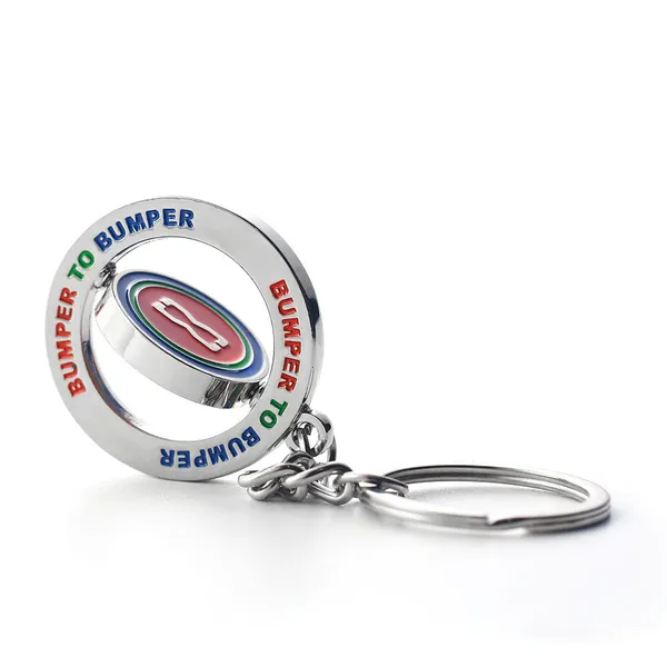Customised Logo Souvenirs Gift Metal Key Chain Blank Spinning Keyring