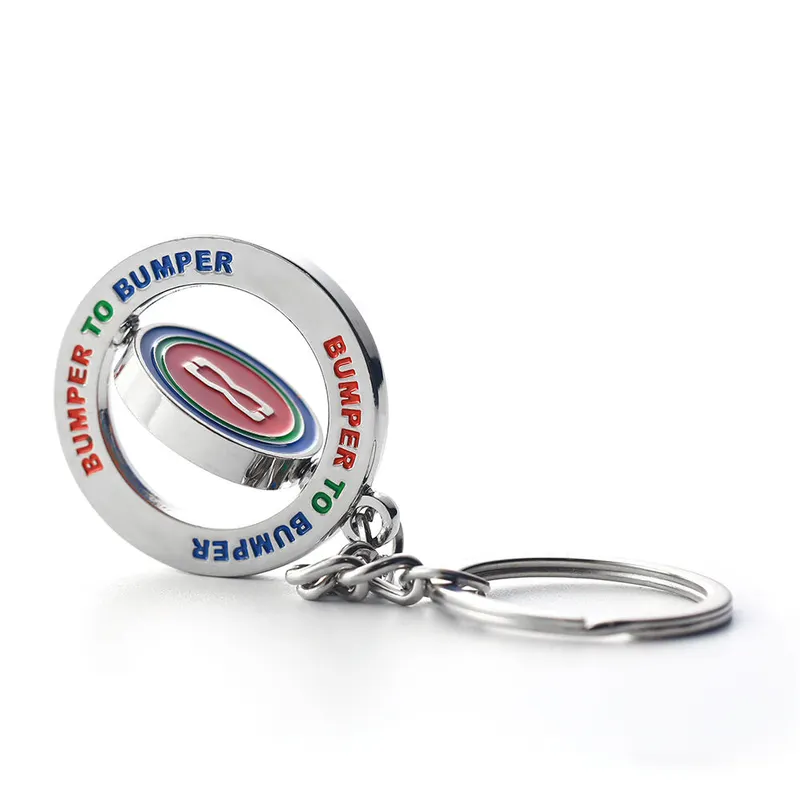 Customised Logo Souvenirs Gift Metal Key Chain Blank Spinning Keyring