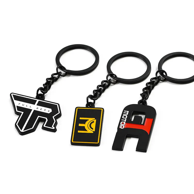Custom 3D Promotional Enamel Metal Key Chains Keyring