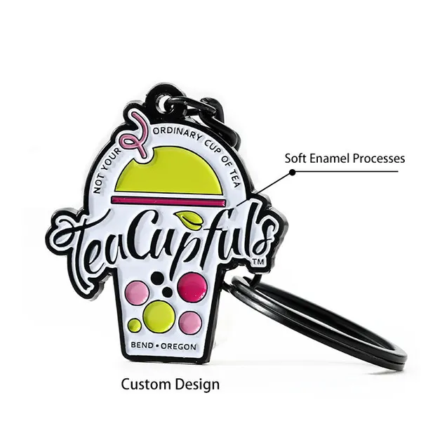 Custom 3D Promotional Enamel Metal Key Chains Keyring