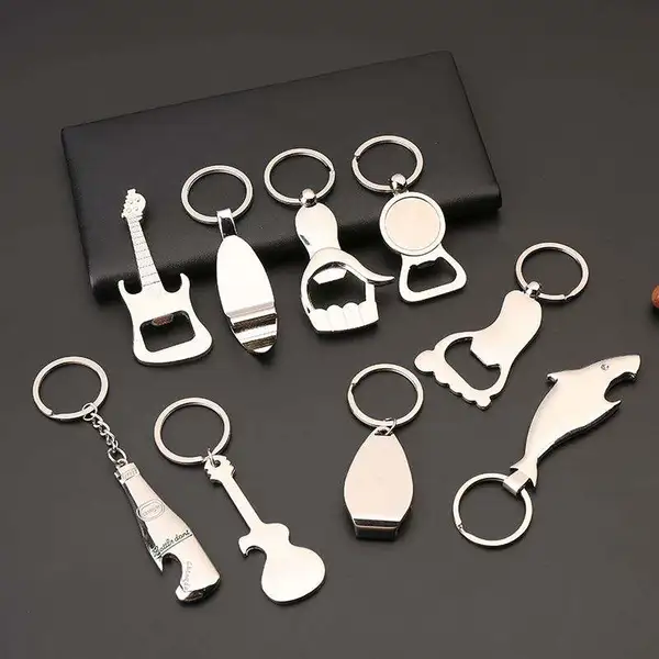 Customized Various Shape Zinc Alloy Keyring Bottle Opener Keychain