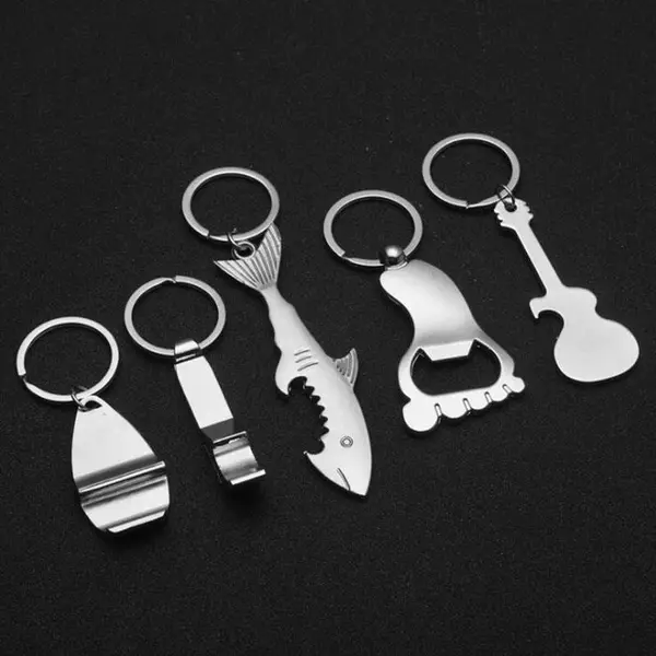 Customized Various Shape Zinc Alloy Keyring Bottle Opener Keychain