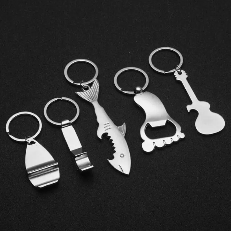 Customized Various Shape Zinc Alloy Keyring Bottle Opener Keychain