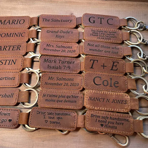 Custom Genuine Leather Holder Keychain