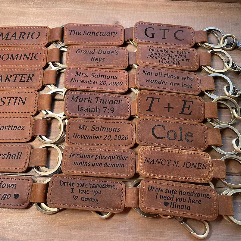 Custom Genuine Leather Holder Keychain