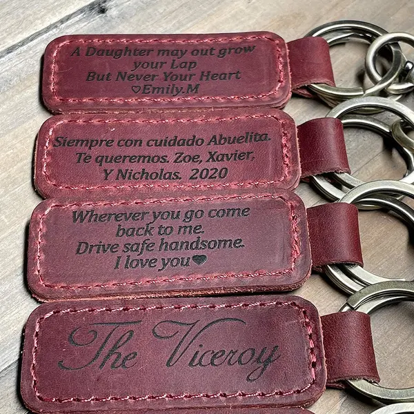 Custom Genuine Leather Holder Keychain