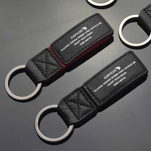 Custom Promotional Quality Genuine Leather Keychain Business Gift