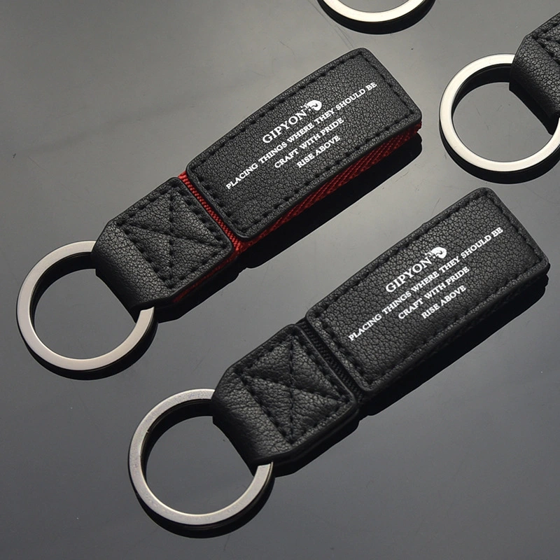 Custom Promotional Quality Genuine Leather Keychain Business Gift