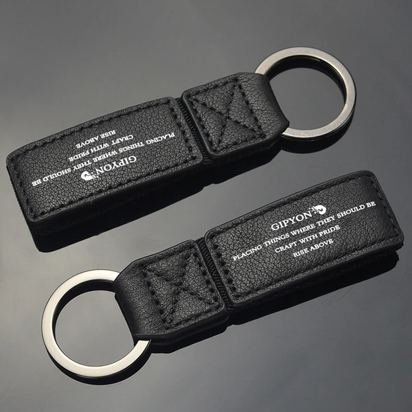 Custom Promotional Quality Genuine Leather Keychain Business Gift