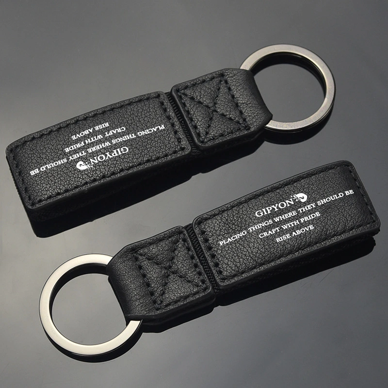 Custom Promotional Quality Genuine Leather Keychain Business Gift