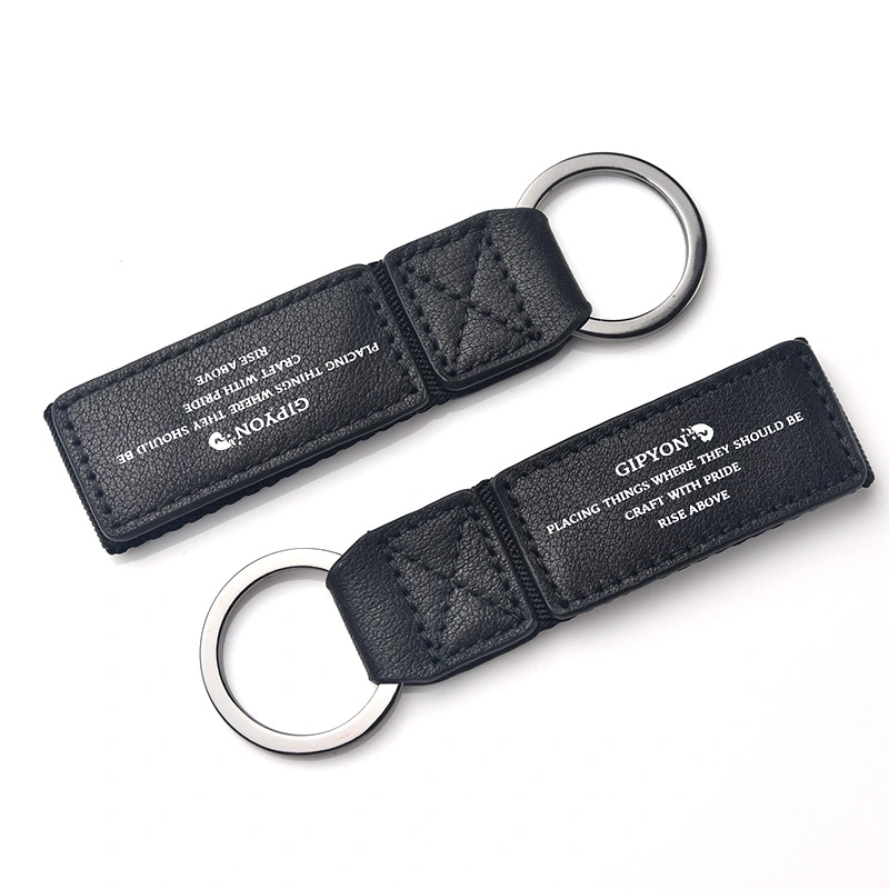 Custom Promotional Quality Genuine Leather Keychain Business Gift