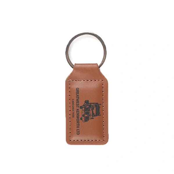 PU Leather Embossed Logo Leather Keychain Business Event Gift