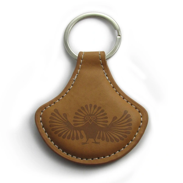 PU Leather Embossed Logo Leather Keychain Business Event Gift