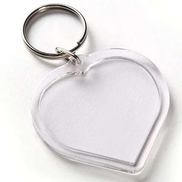 Transparent Blank Plastic Keychain Photo Frame Acrylic Keychain