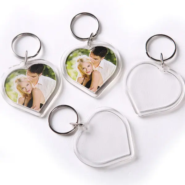 Transparent Blank Plastic Keychain Photo Frame Acrylic Keychain