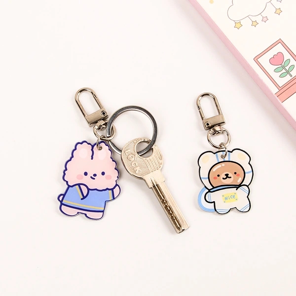 Cute Cartoon Bag Pendant Decor for Children's Gift Acrylic Keychain