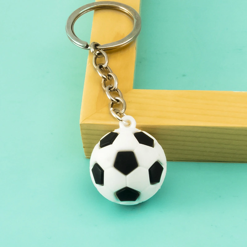 Soft PVC Keychain 3D Rubber Football Basketball Volleyball Key Chain