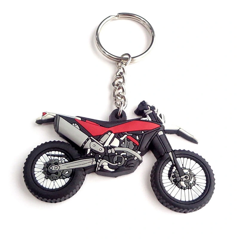 OEM 2D Logo Custom Silicone Rubber Keyring 3D Cute Soft PVC Keychains