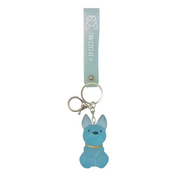 Newest Cute Transparent Crystal Bulldog Promotional Keyring Wholesale