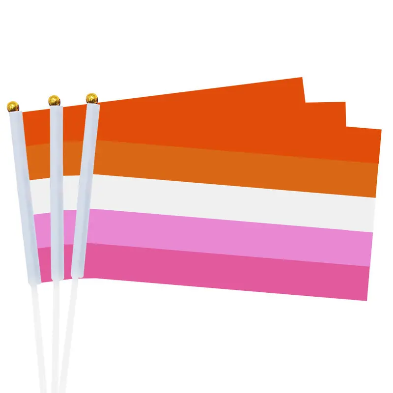 Waving Flags 14X21cm Gay Pride LGBT Rainbow Hand Flag