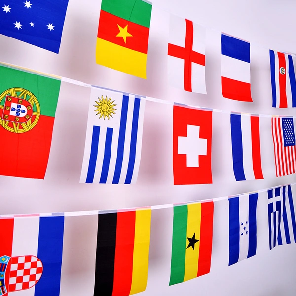 World Cup Custom National String Flag for Festival Party Bar Club