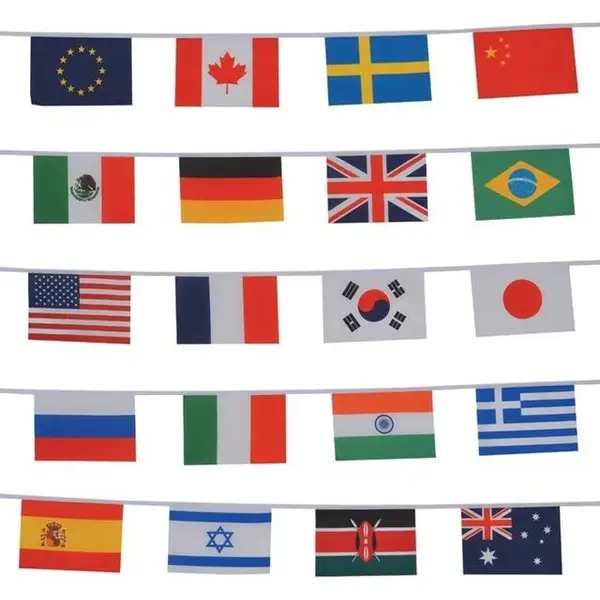 World Cup Custom National String Flag for Festival Party Bar Club