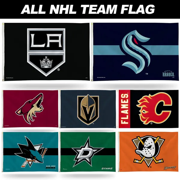 Custom NHL Flag 3*5ft Hockey Sport Fans Celebration Flag Wholesale