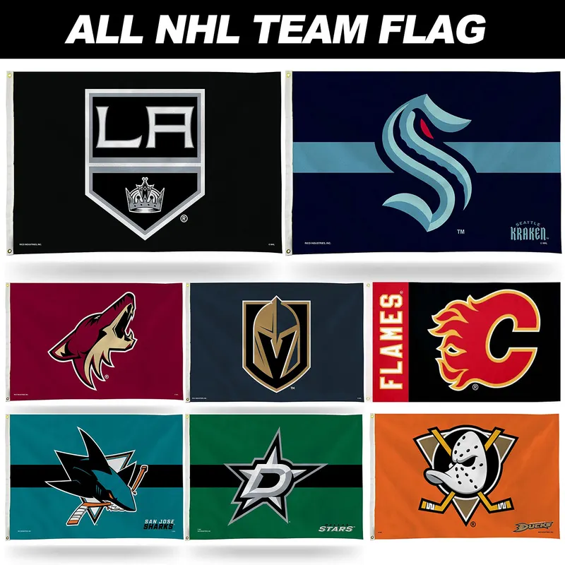 Custom NHL Flag 3*5ft Hockey Sport Fans Celebration Flag Wholesale