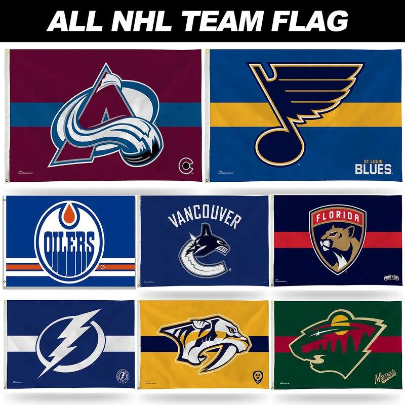 Custom NHL Flag 3*5ft Hockey Sport Fans Celebration Flag Wholesale