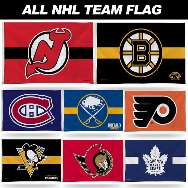 Custom NHL Flag 3*5ft Hockey Sport Fans Celebration Flag Wholesale
