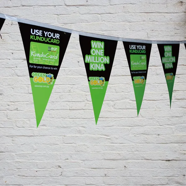 Custom Outdoor Celebration Supermarket Promotions Bunting Flags