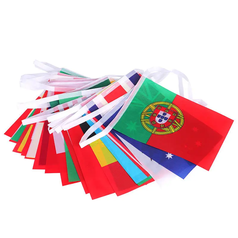 Countries Flags Hanging String Flag for Bar Restaurant Decoration