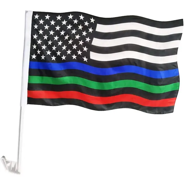 Customized Design Double-side Car Window Flag Frame Mini National Flag