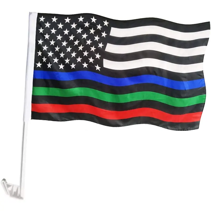 Customized Design Double-side Car Window Flag Frame Mini National Flag