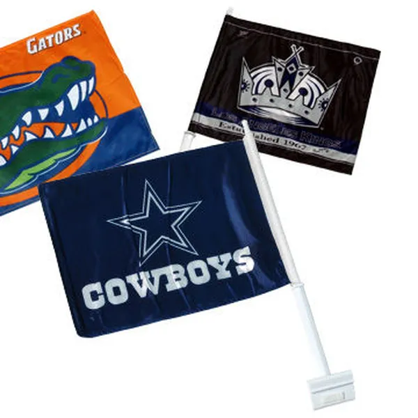 Custom NBA MLB NHL NFL Sports Team Car Window Flag