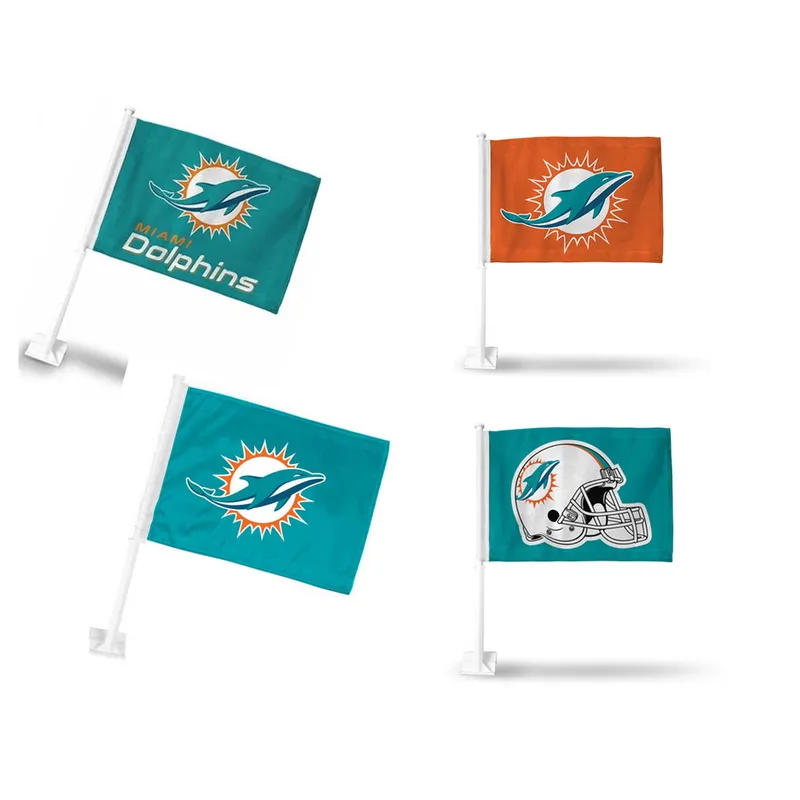 Custom NBA MLB NHL NFL Sports Team Car Window Flag