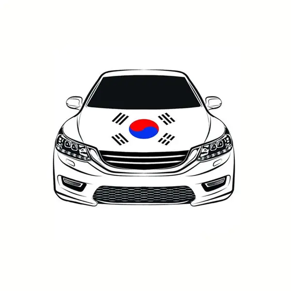 Custom Football Match National Flag Car Engine Hood Cover Flag