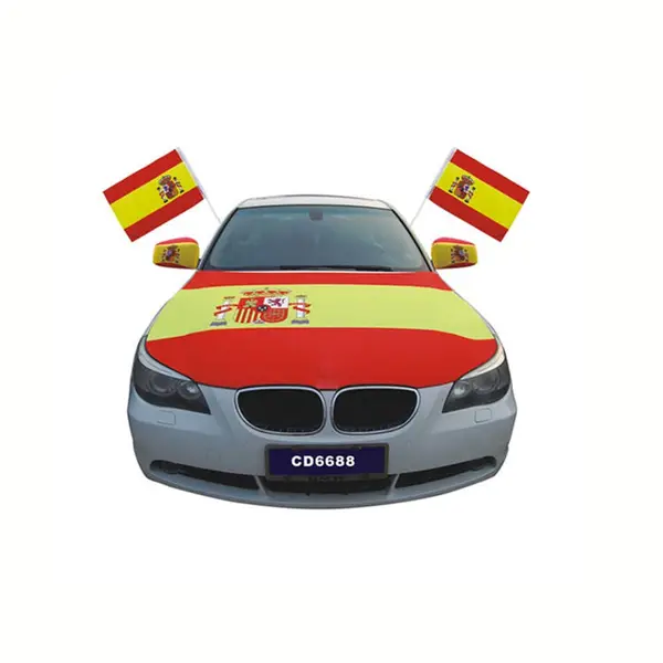 Custom Football Match National Flag Car Engine Hood Cover Flag