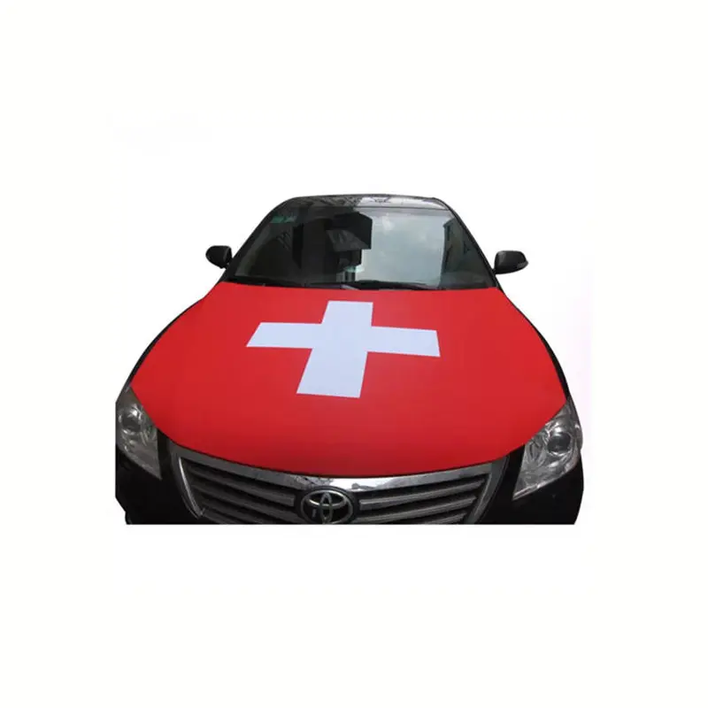 Custom Football Match National Flag Car Engine Hood Cover Flag