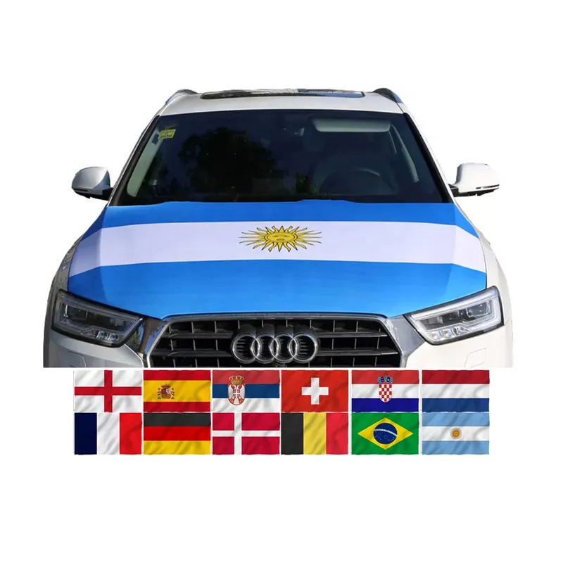 Custom Design All Countries Flag Engine National Car Hood Cover