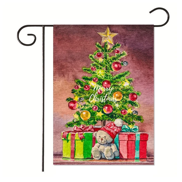 Christmas Garden Flag Santa Gift Garden Decoration Banner 30*45cm